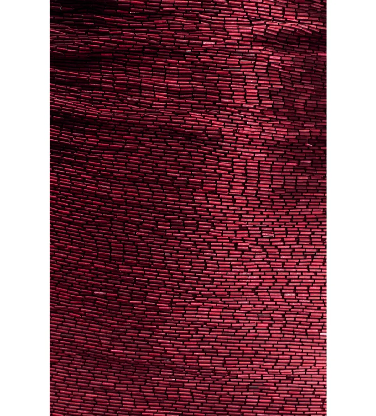Meshk Nylah Beaded Halter Mini Dress Burgundy Size 6 - Image 4