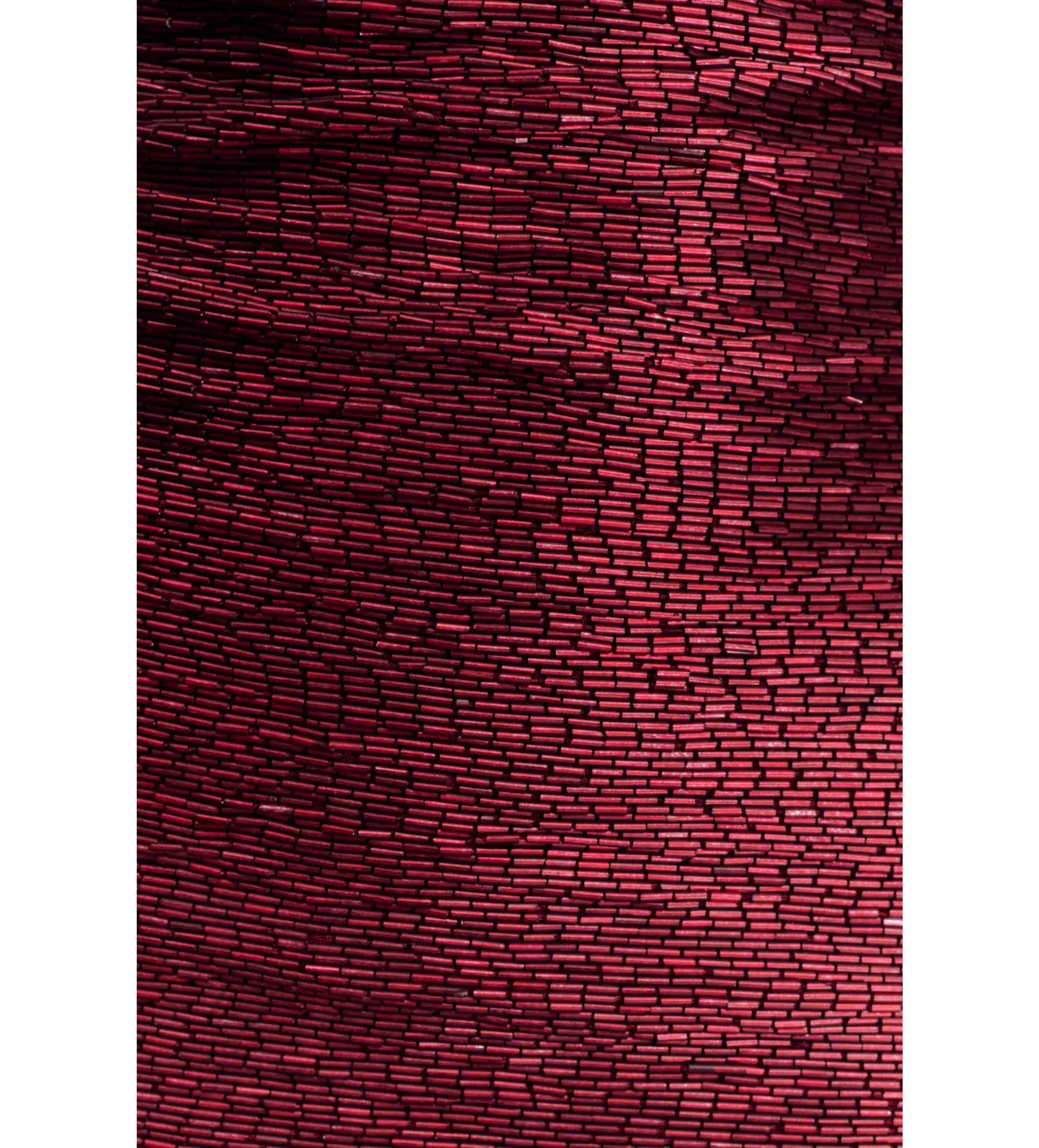 Meshk Nylah Beaded Halter Mini Dress Burgundy Size 6 - Image 4