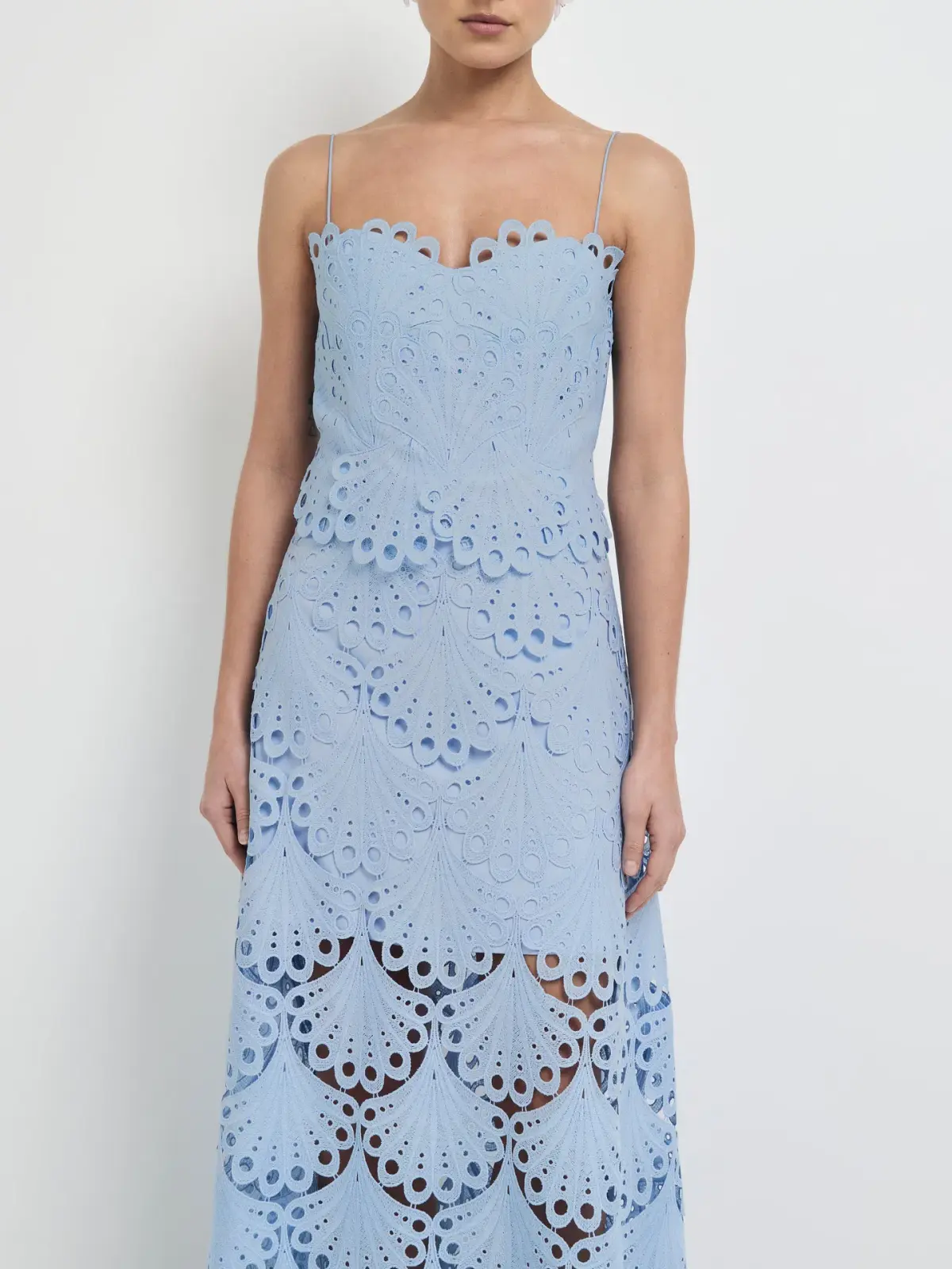 Sheike Ella Lace Maxi Dress Blue Size AU 8 - Image 2