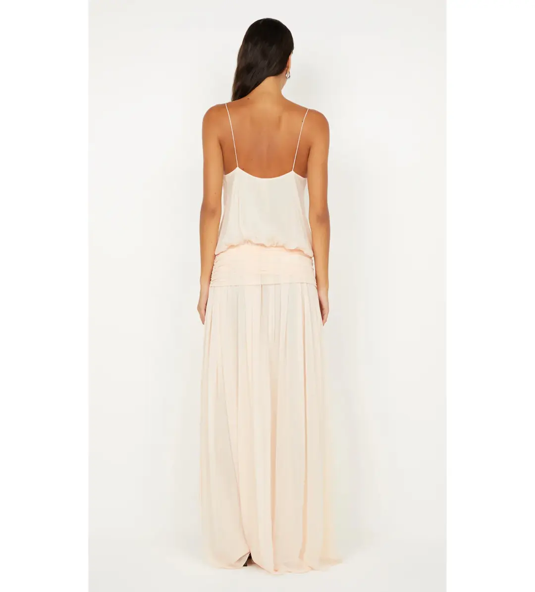 Bec & Bridge Camille Blouson Maxi Dress Peach Size 8 for rent on The Volte - main image