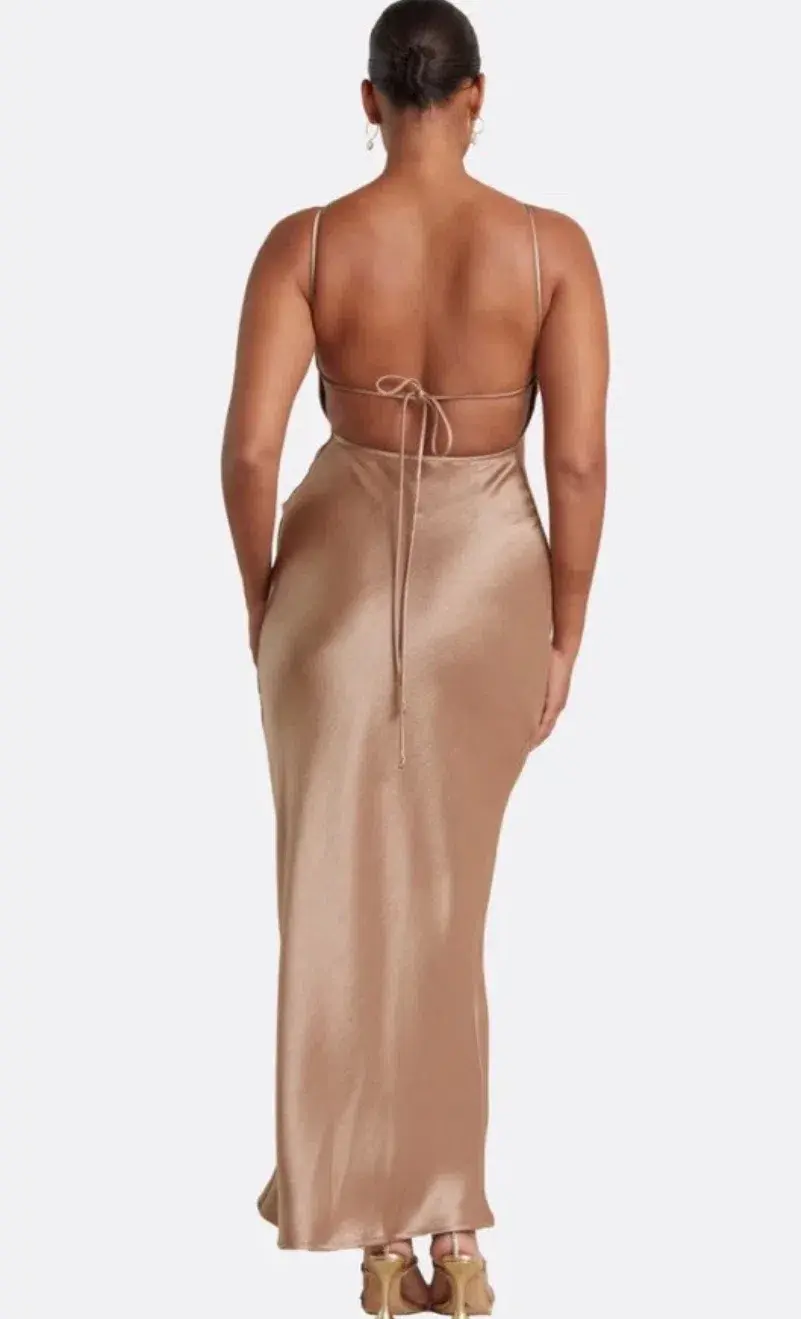 Bec & Bridge Dress The Dreamer Tie Dress In Golden Size AU 10 - Image 3