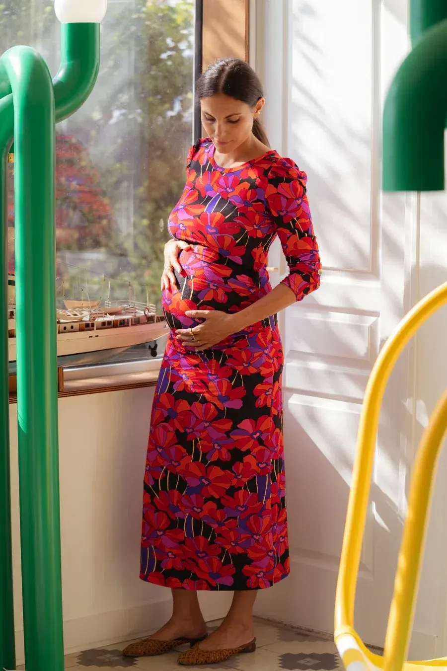 Paloma Wool Thelma Flower Power Pregnancy Dress Multi Floral Size 10 - Image 3
