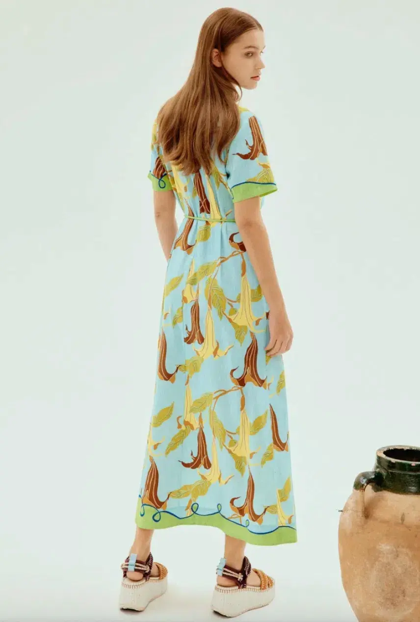Alemais Rafaela Shirtdress Green Print Size 16 - Image 3