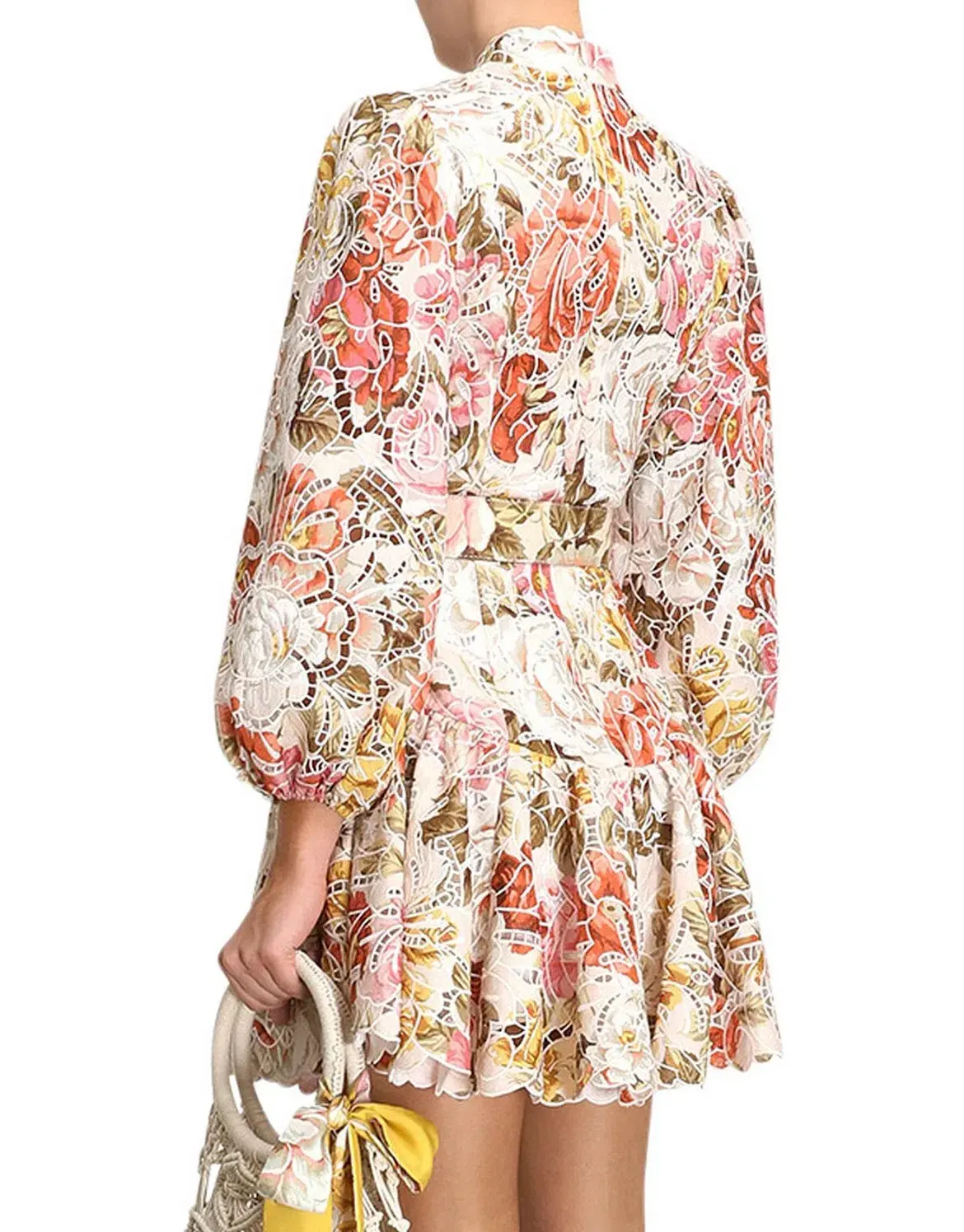 Zimmermann Bonita Embroided Mini Dress Multi Floral Size 1 / AU 10 - Image 4