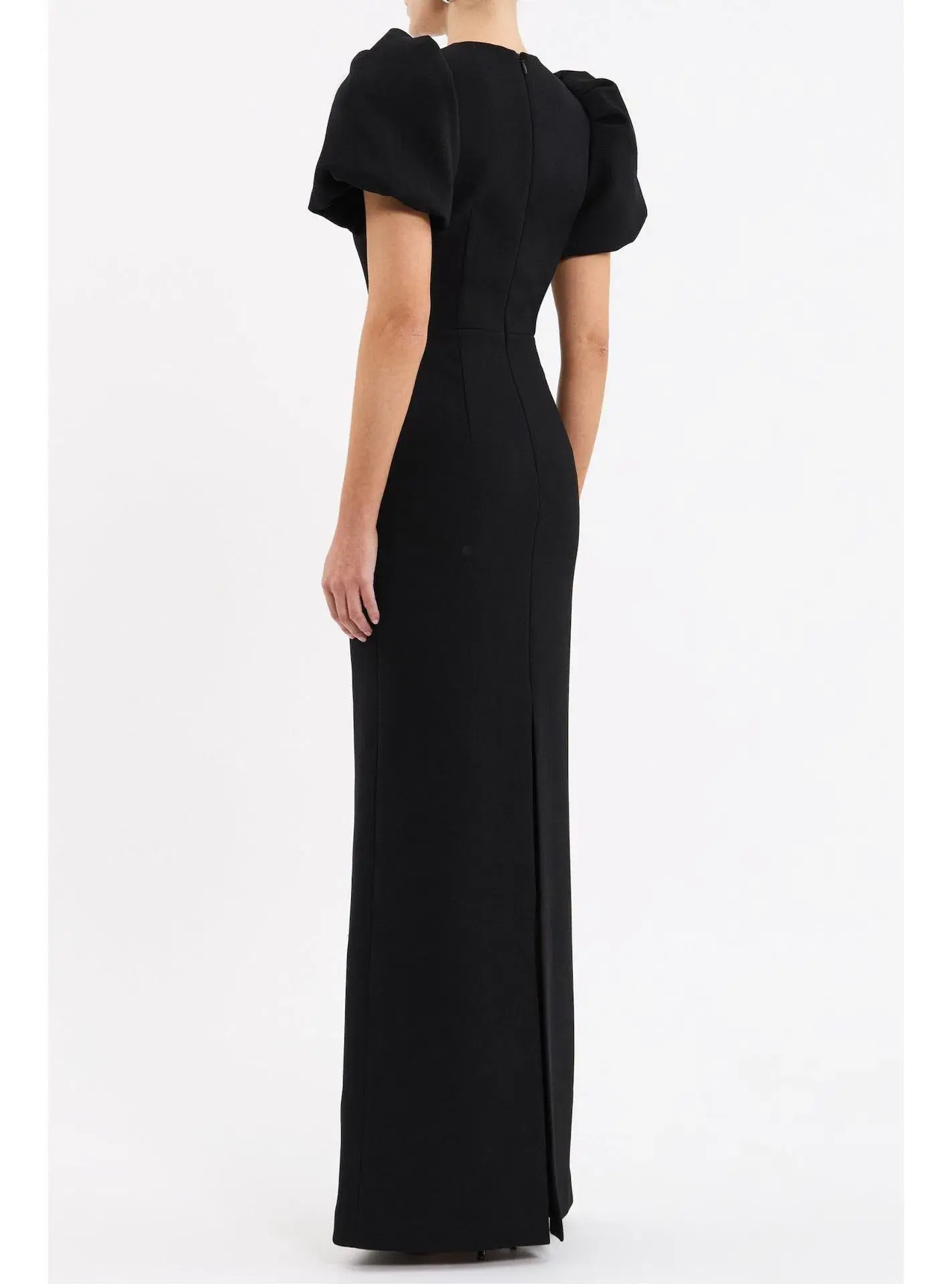 Rebecca Vallance Violetta Puff Sleeve Gown Maxi Black Size 10 - Image 3