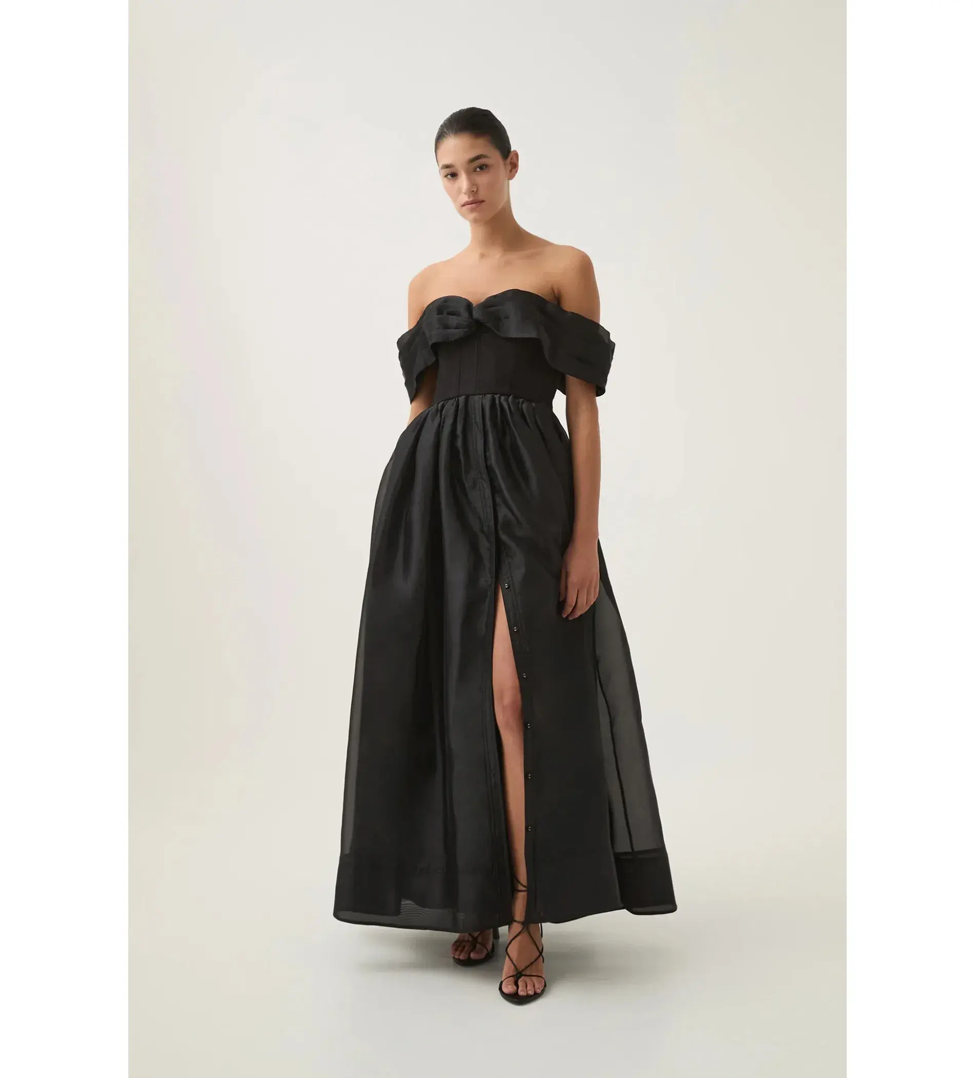 Aje Cordelia Corseted Maxi Dress Black Size 6 - Image 2