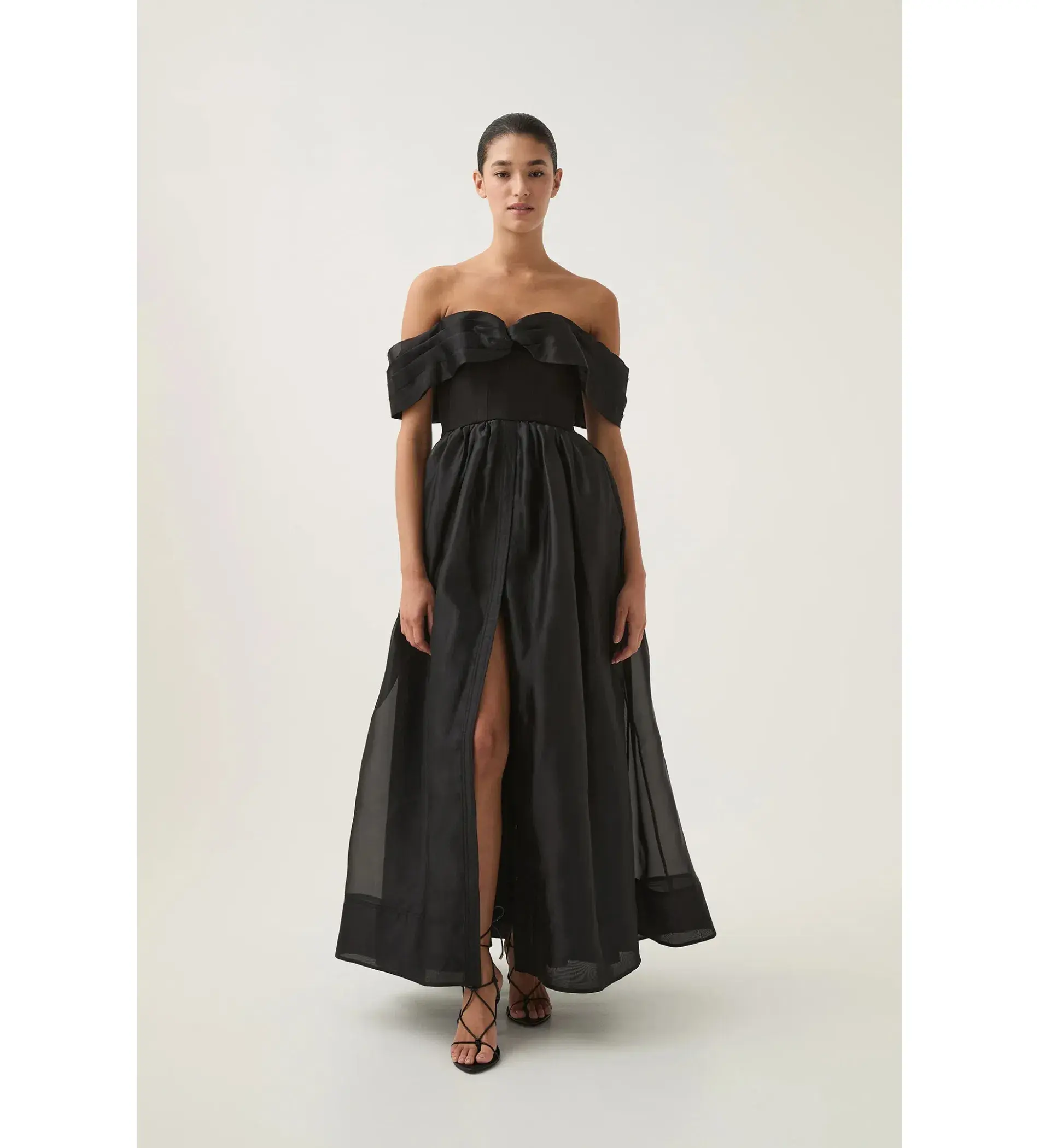 Aje Cordelia Corseted Maxi Dress Black Size 6 - Image 1