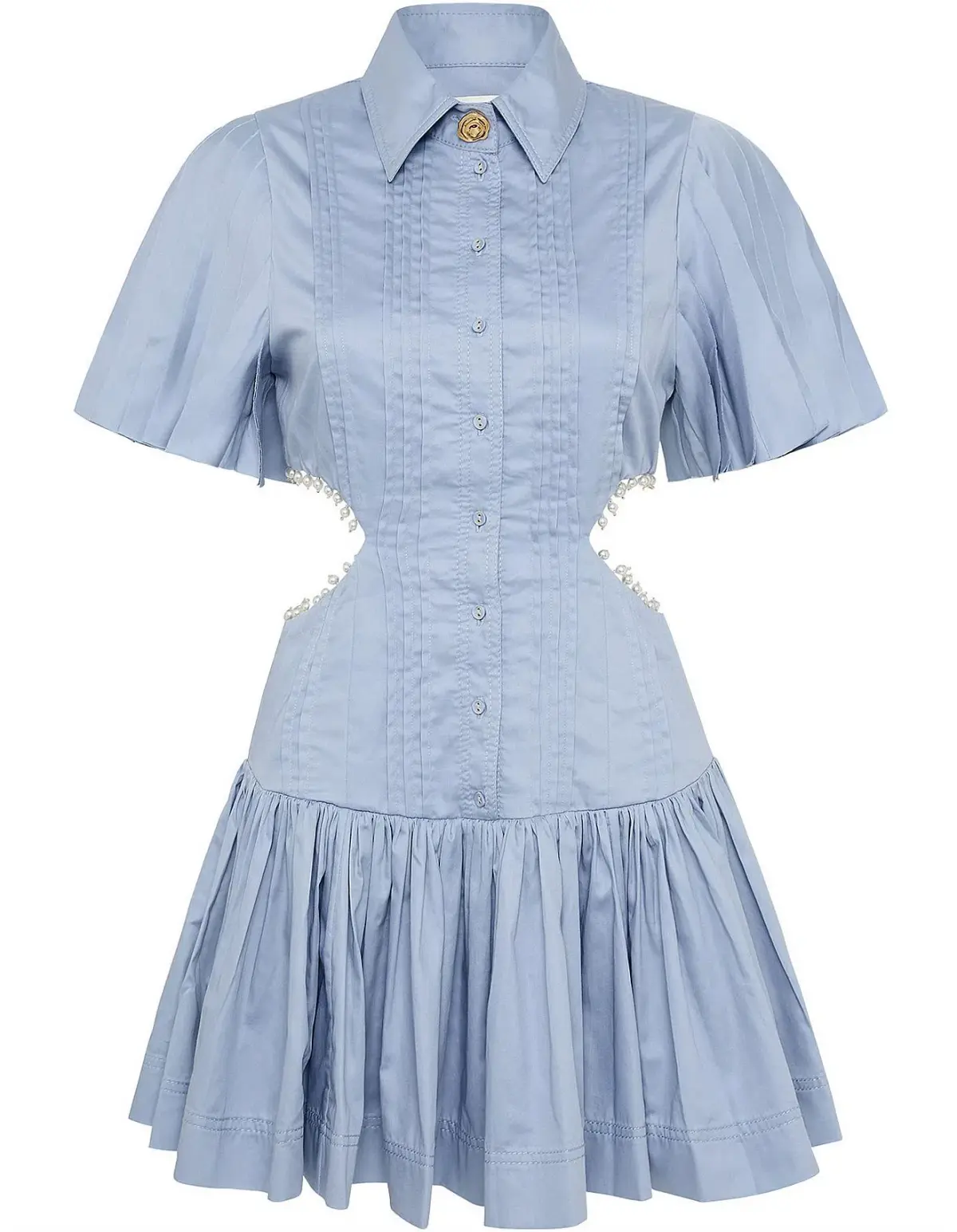 Aje Mythos Pearl Mini Dress Blue Size 8  - Image 5