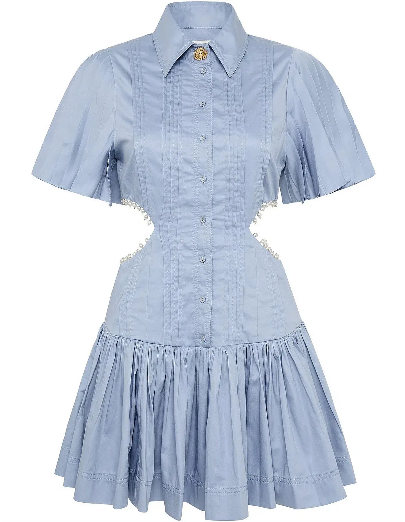 Aje Mythos Pearl Mini Dress Blue Size 8  - Image 5