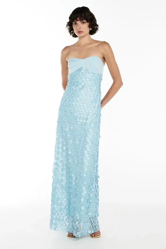 Manning Cartell Supreme Extreme Balconette Maxi  Dress Acqua Spritz Size 8 - Image 1