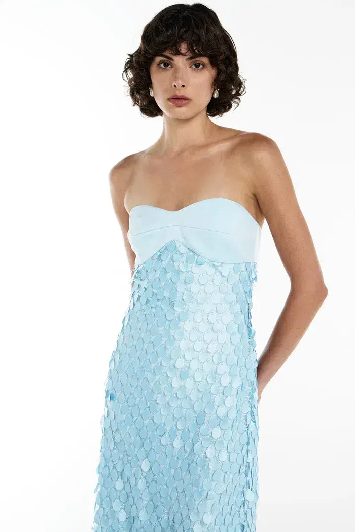 Manning Cartell Supreme Extreme Balconette Maxi  Dress Acqua Spritz Size 8 - Image 3