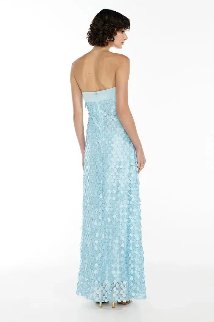 Manning Cartell Supreme Extreme Balconette Maxi  Dress Acqua Spritz Size 8 - Image 4