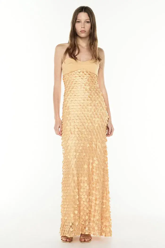 Manning Cartell Supreme Extreme Balconette Maxi  Dress Honeycomb Size 6 - Image 1