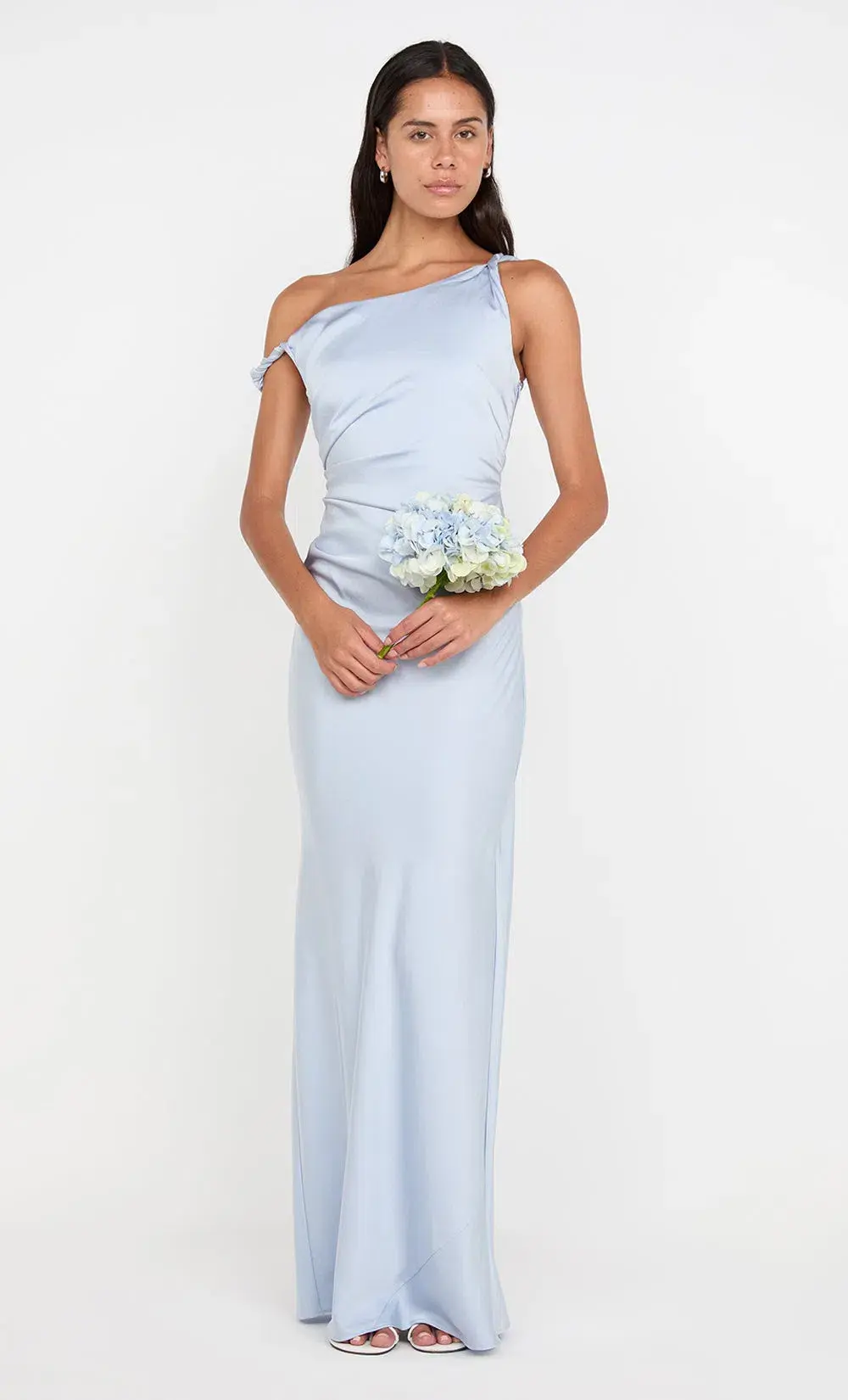 Bec & Bridge Lunetta Twist Strap Dress Dusty Blue Size 10 - Image 1