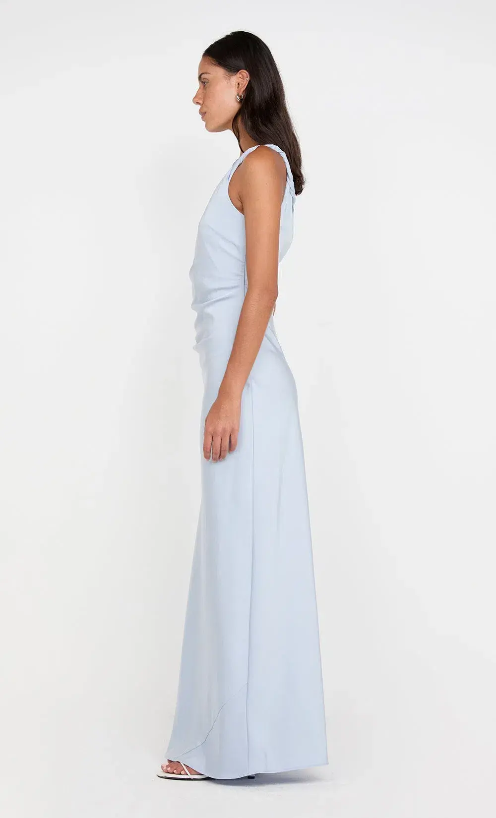 Bec & Bridge Lunetta Twist Strap Dress Dusty Blue Size 10 - Image 3