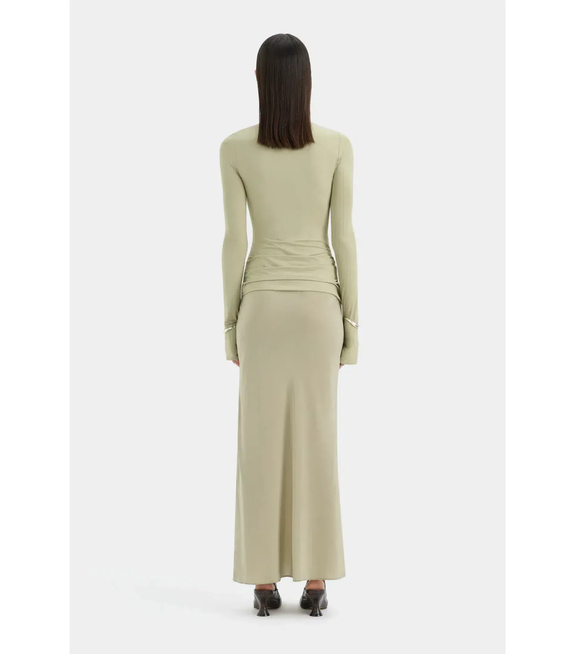 Sir the Label Milesi Twist Maxi Gown in Moss Size 1 / AU 8 - Image 2