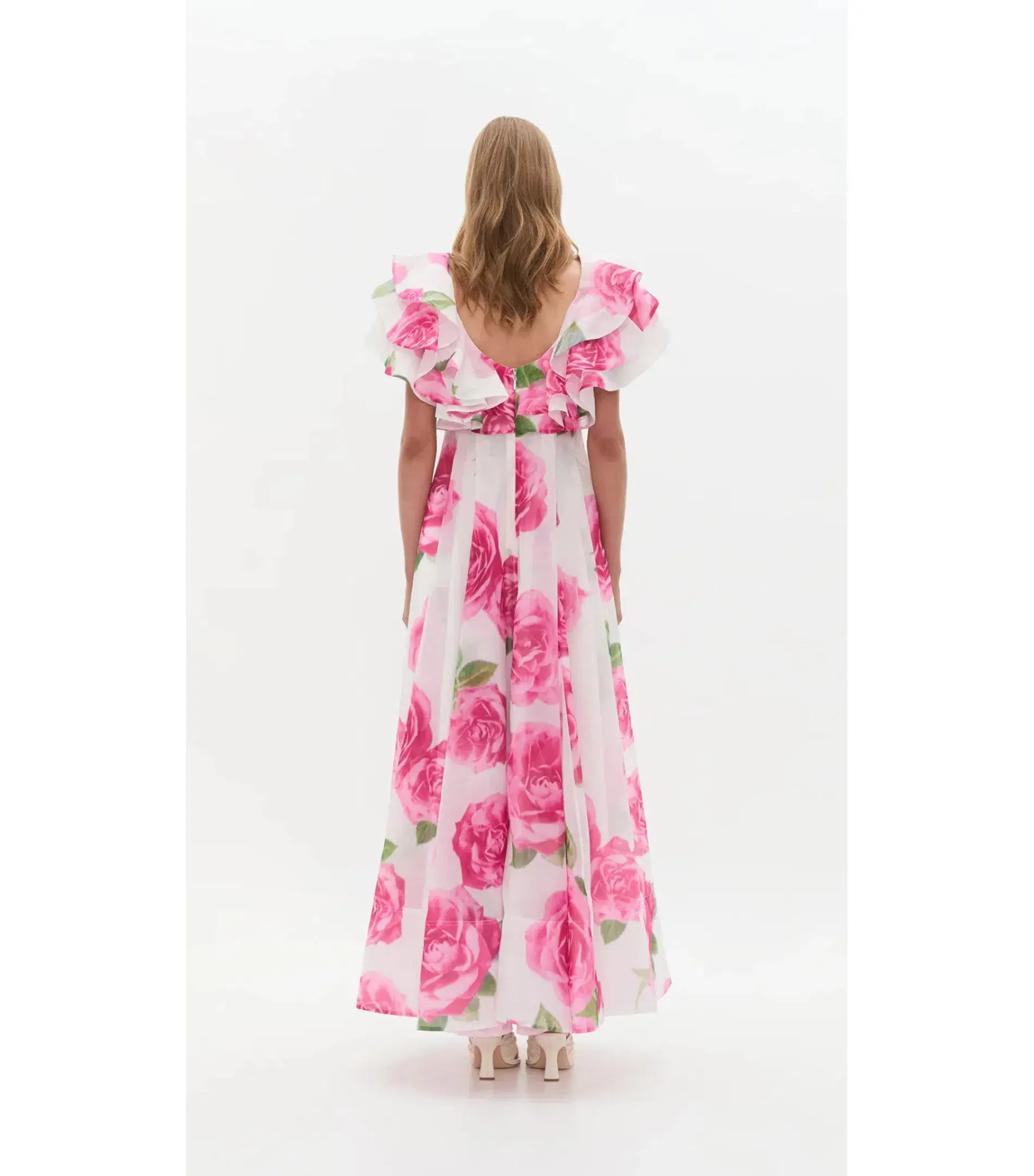 Aje Olea Maxi Dress in Soft Rose Light Size AU 12  - Image 2