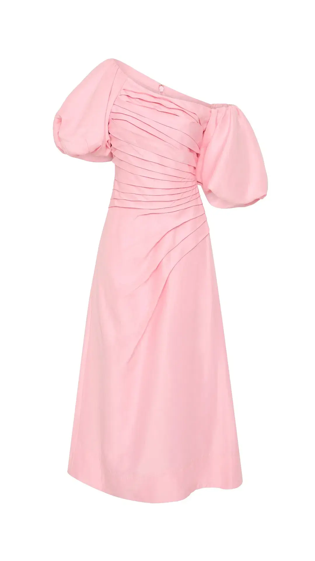 Aje Candence Ruched Midi Dress in Ballet Pink Size 12 - Image 2