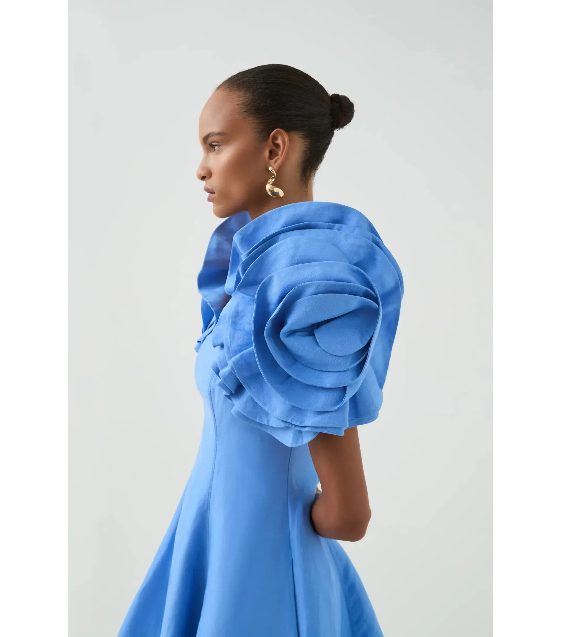 Aje Twyla Mini Dress in Oyster Blue Size AU 8 - Image 4
