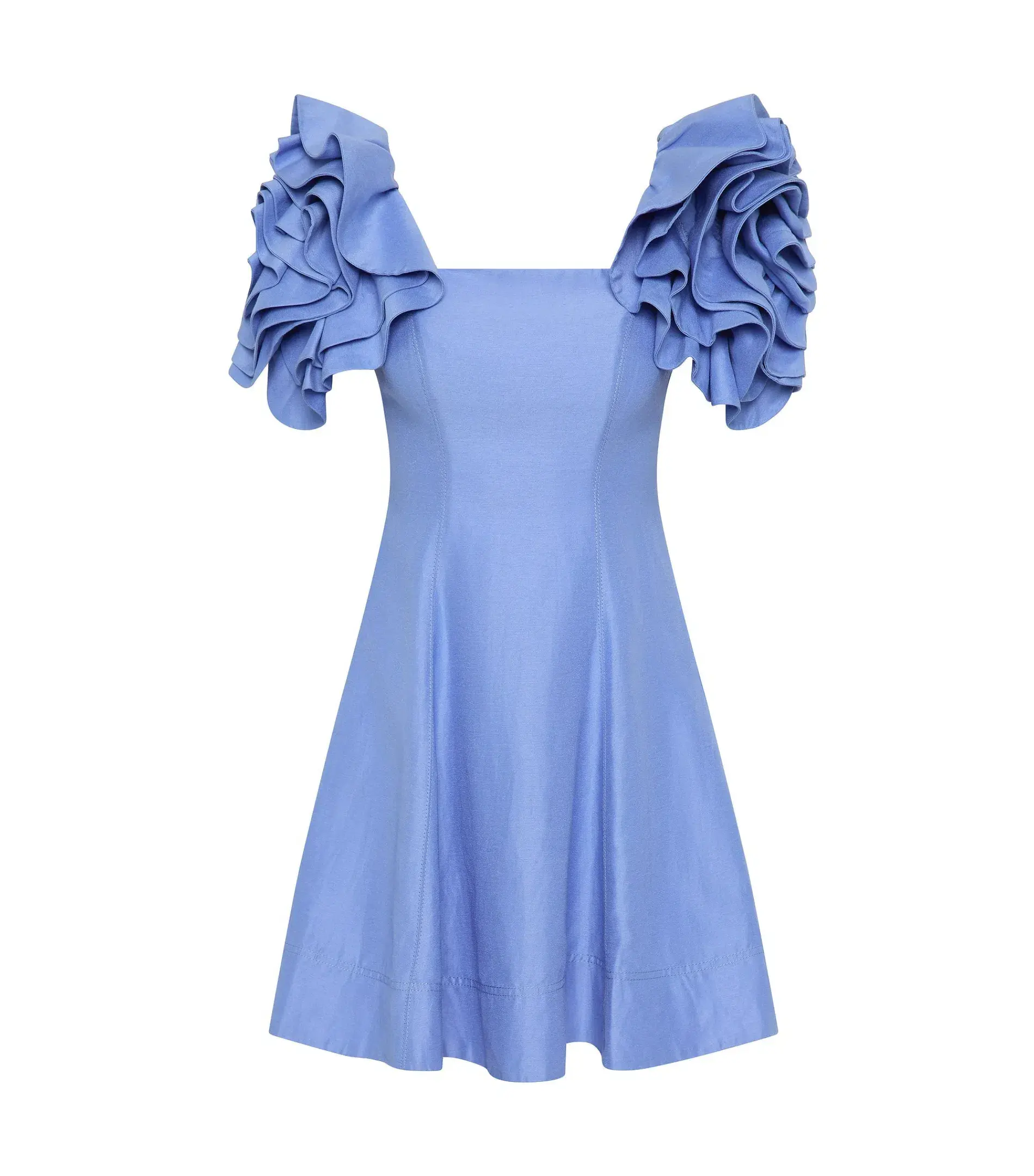 Aje Twyla Mini Dress in Oyster Blue Size AU 8 - Image 6