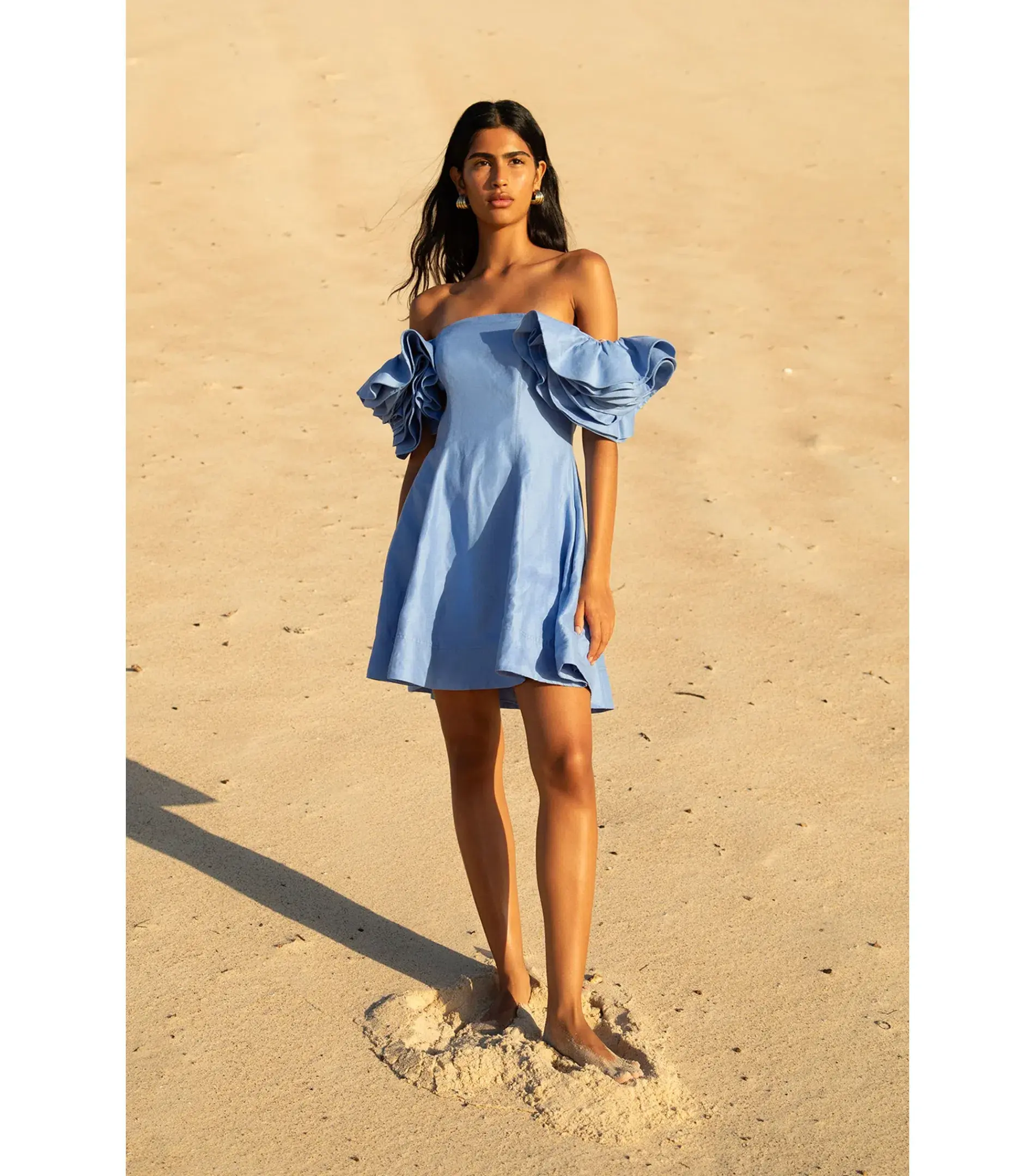 Aje Twyla Mini Dress in Oyster Blue Size AU 8 - Image 1