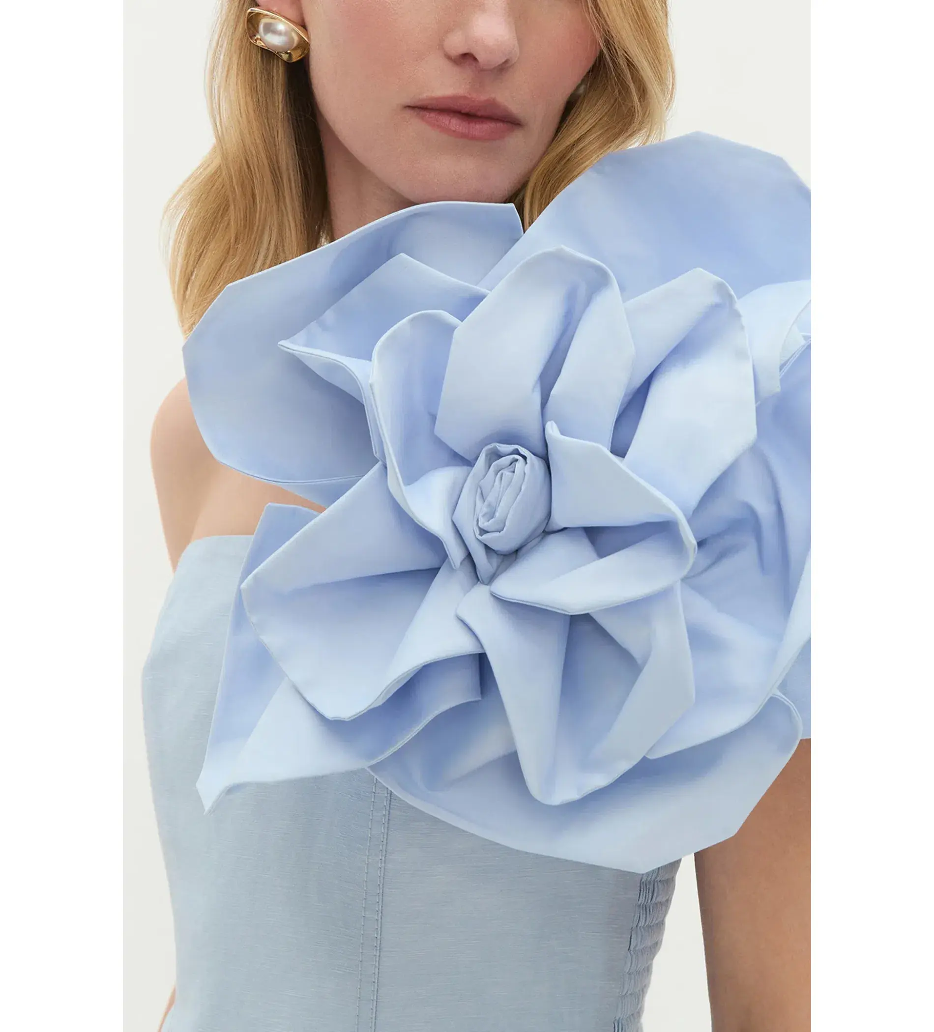 Aje Florence Mini Dress Icy Blue Size 10  - Image 2