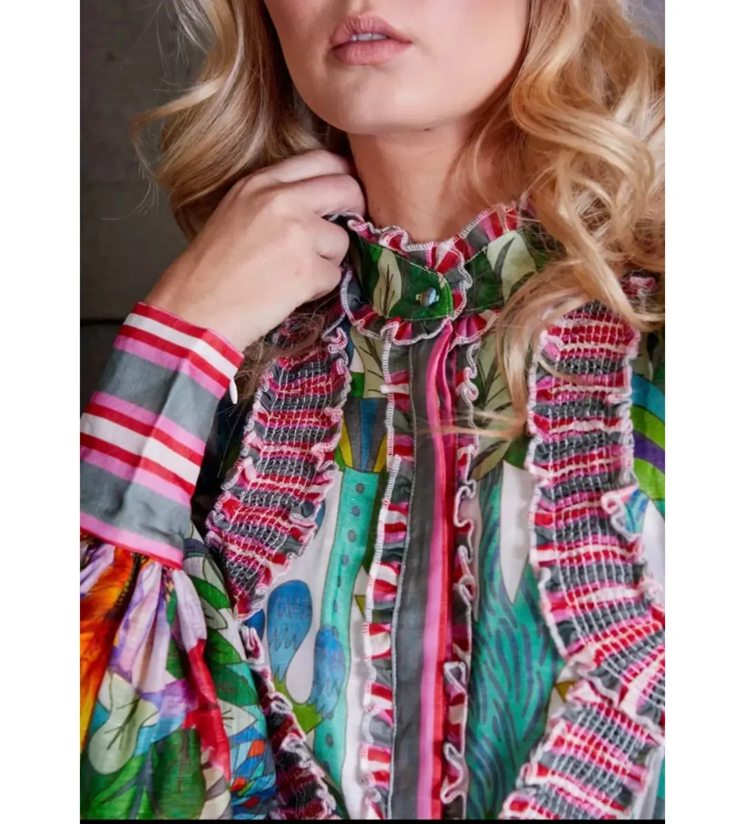 Mackenzie Mode The Rainforest Maxi Dress Print Size AU12 for rent on The Volte - main image