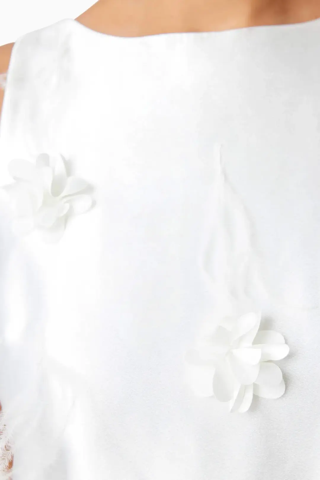 Elliatt Lunaria Satin Mini Dress In White Size Medium Size 10  for rent on The Volte - main image