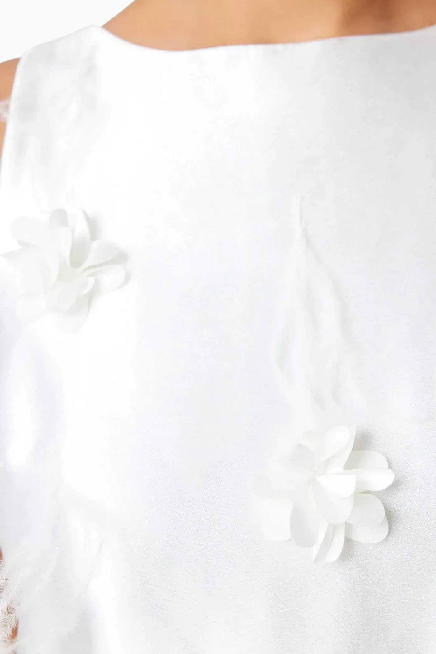 Elliatt Lunaria Satin Mini Dress In White Size Medium Size 10  - Image 4