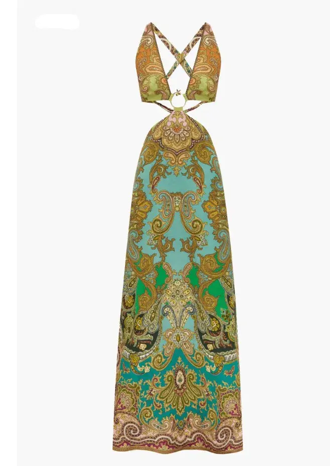 Alemais Clemenza Cut Out Midi Dress Size AU 12  for rent on The Volte - main image