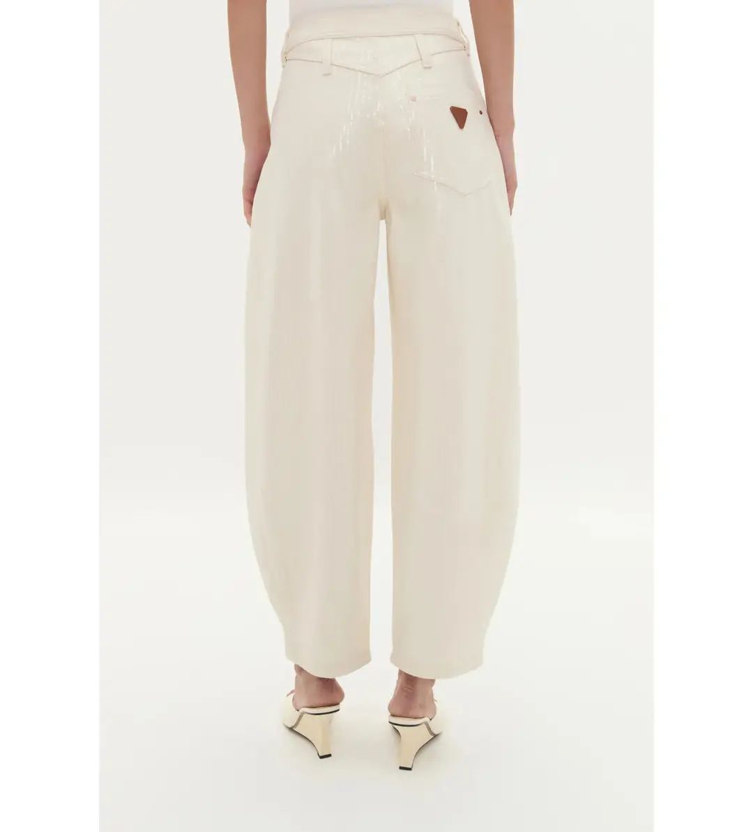 Aje Reflect Denim Barrel Jeans Daylight Size 10 for rent on The Volte - main image