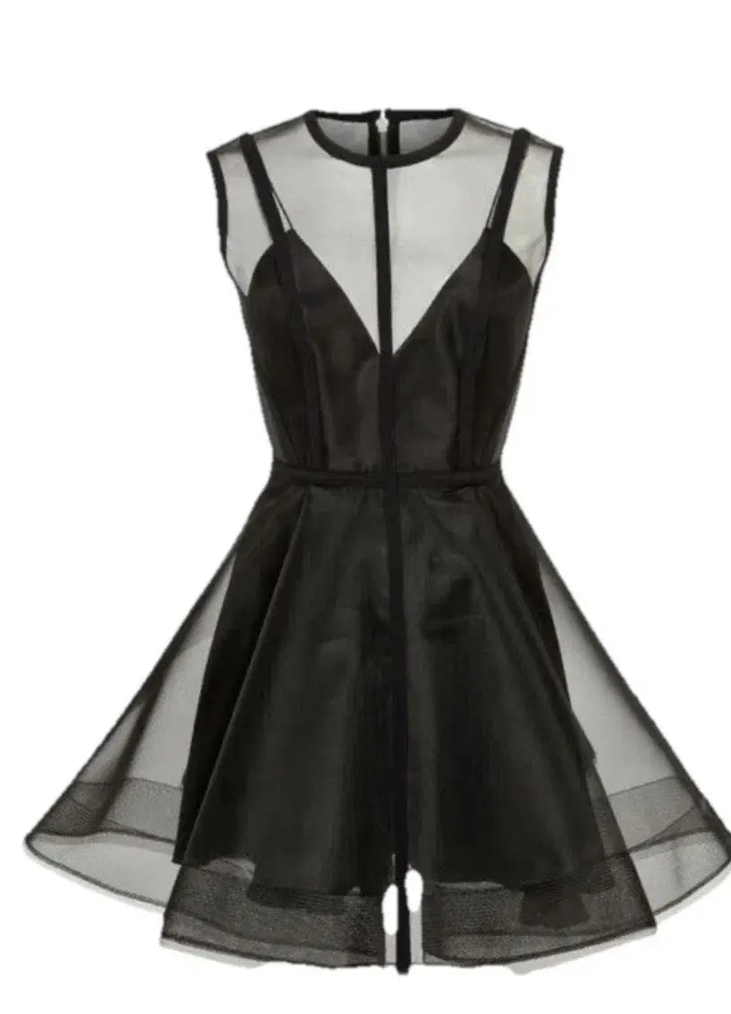 Alex Perry Brooklyn Structured  Mini Dress in Black Size AU 10  - Image 3