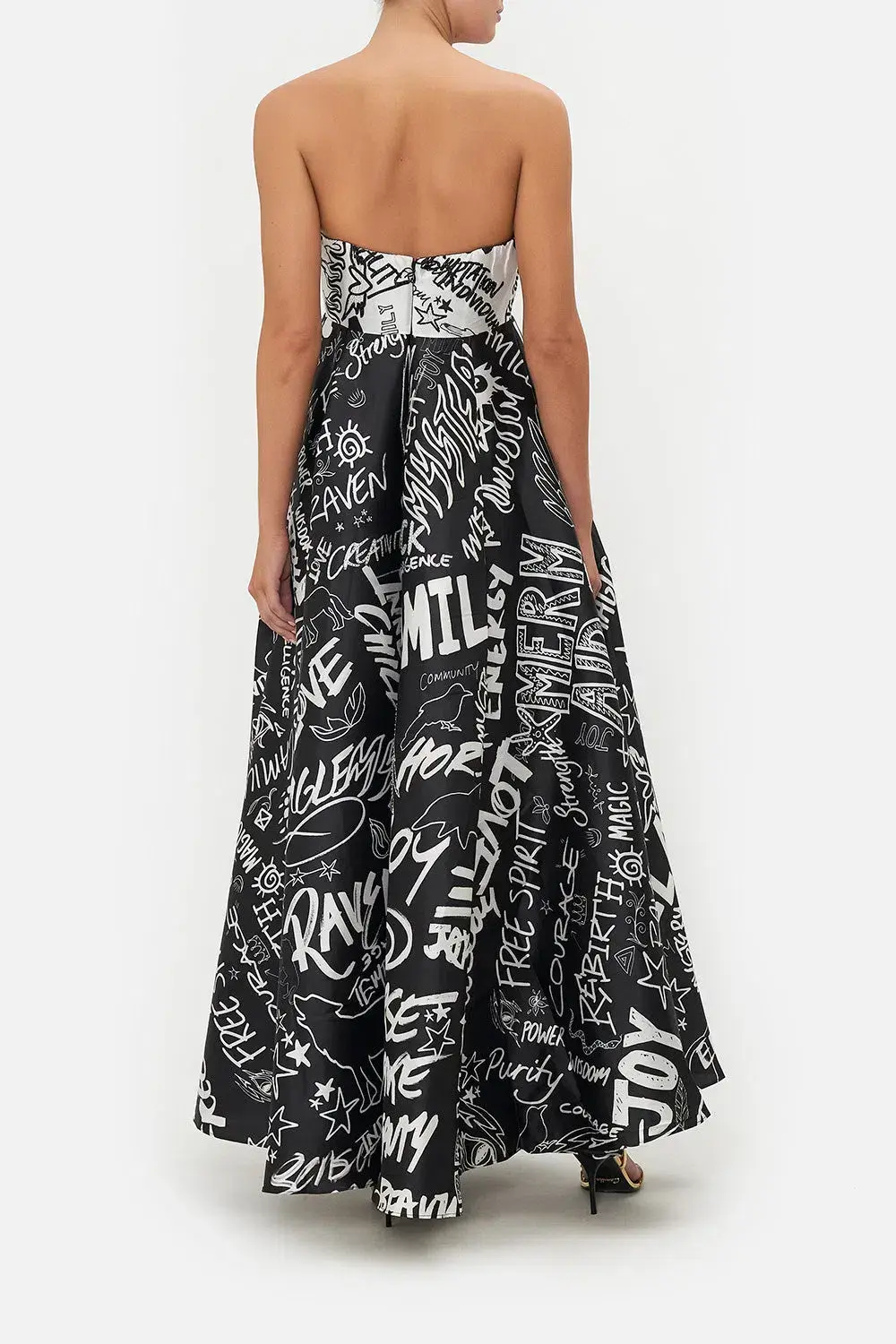 Camilla Strapless Maxi Dress Spirit Scribble Size S / AU 10 - Image 3