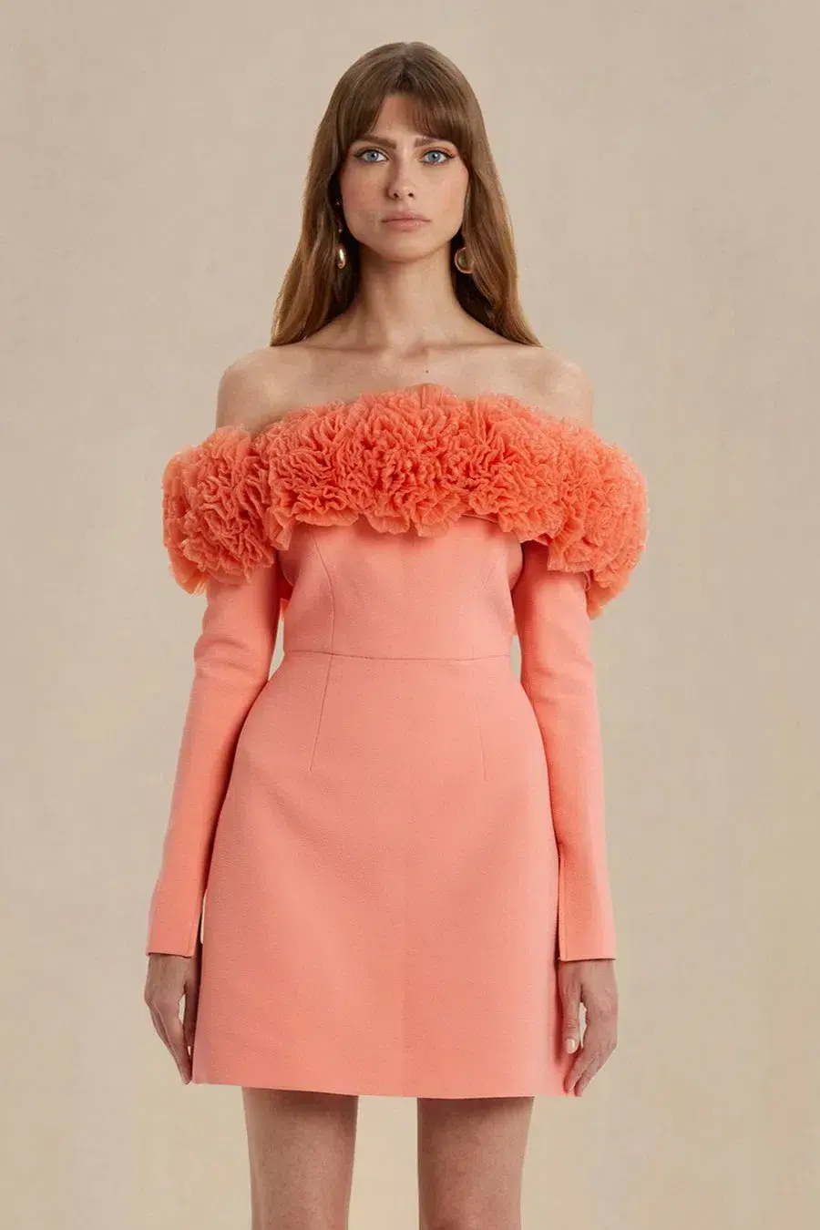 Sonya Moda Rumi Mini Dress Peach Size 12 for rent on The Volte - main image