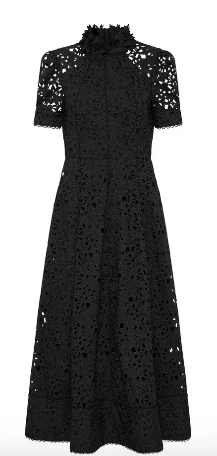 Rebecca Vallance Kitsu Short Sleeve Midi Dress Black Size AU 10 - Image 3