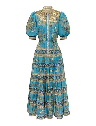 Alemais Cassie Tiered Midi Dress Size 10 for rent on The Volte - main image