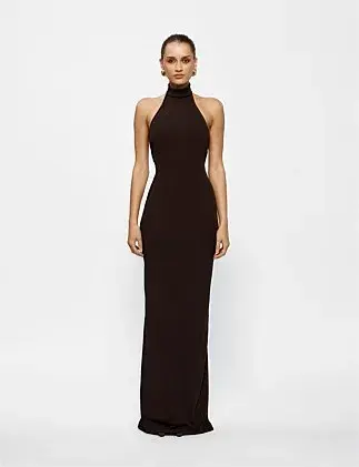 Effie Kats Rhi Gown Brown Chocolate Size 10 for rent on The Volte - main image