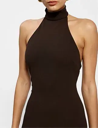 Effie Kats Rhi Gown Brown Chocolate Size 10 for rent on The Volte - main image