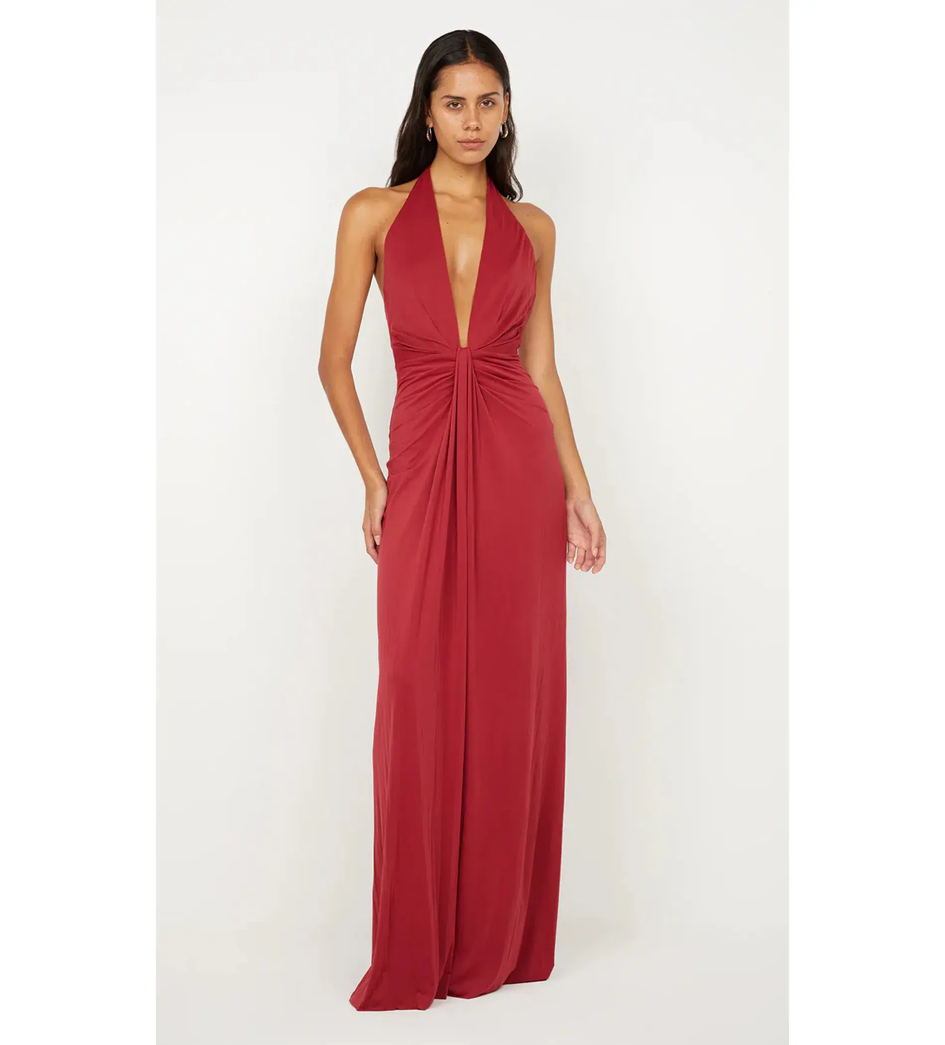 Bec & Bridge Susie Plunge Maxi Dress in Cherry Red Size XS / AU 6 - Image 1