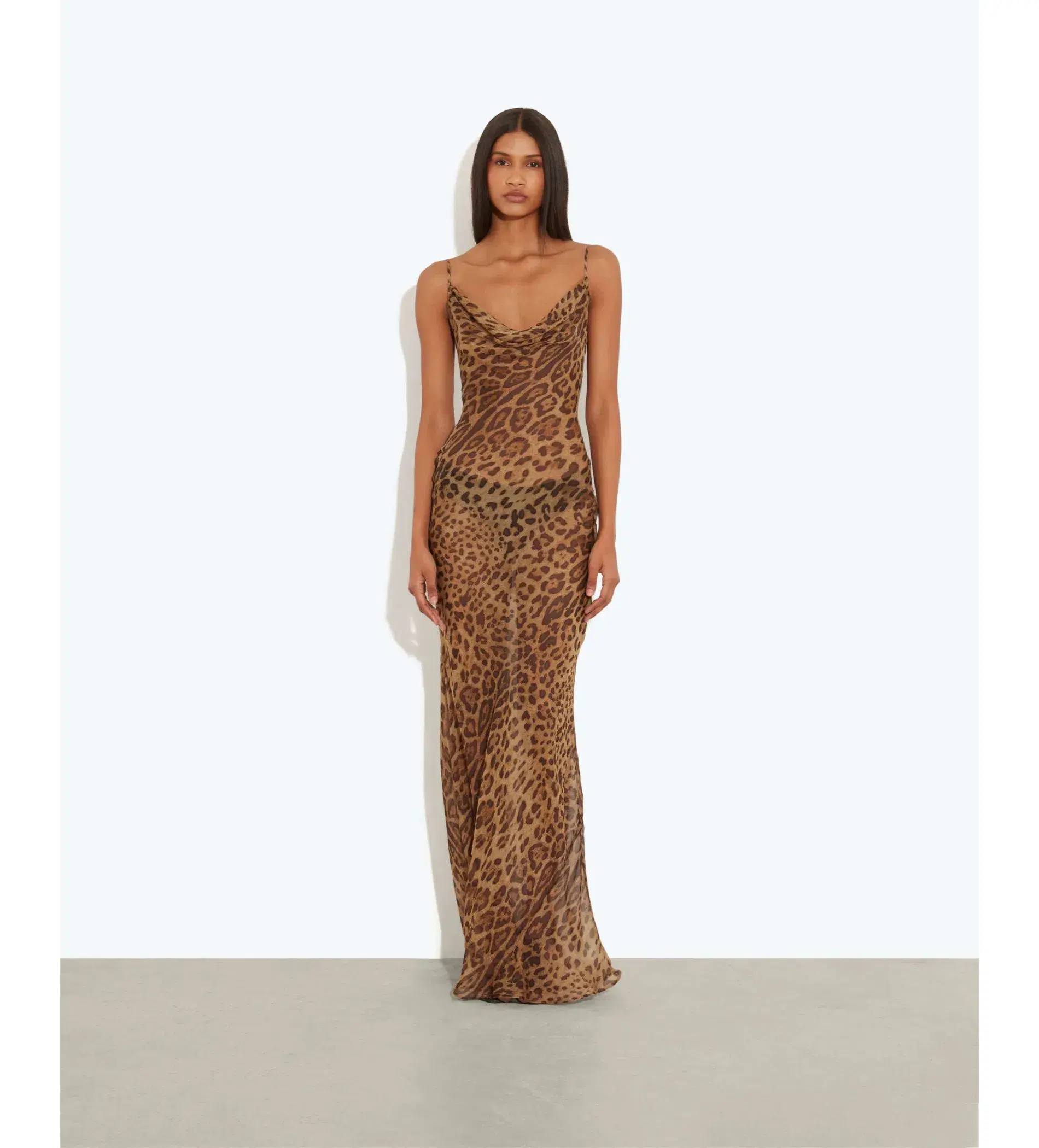 Rat and Boa Valentina Maxi Dress Leopard Print Size 8 - Image 1