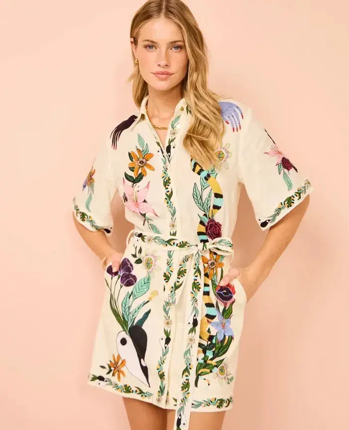 Alemais Meagan Mini Dress Print Size 10 AU 6 US - Image 1