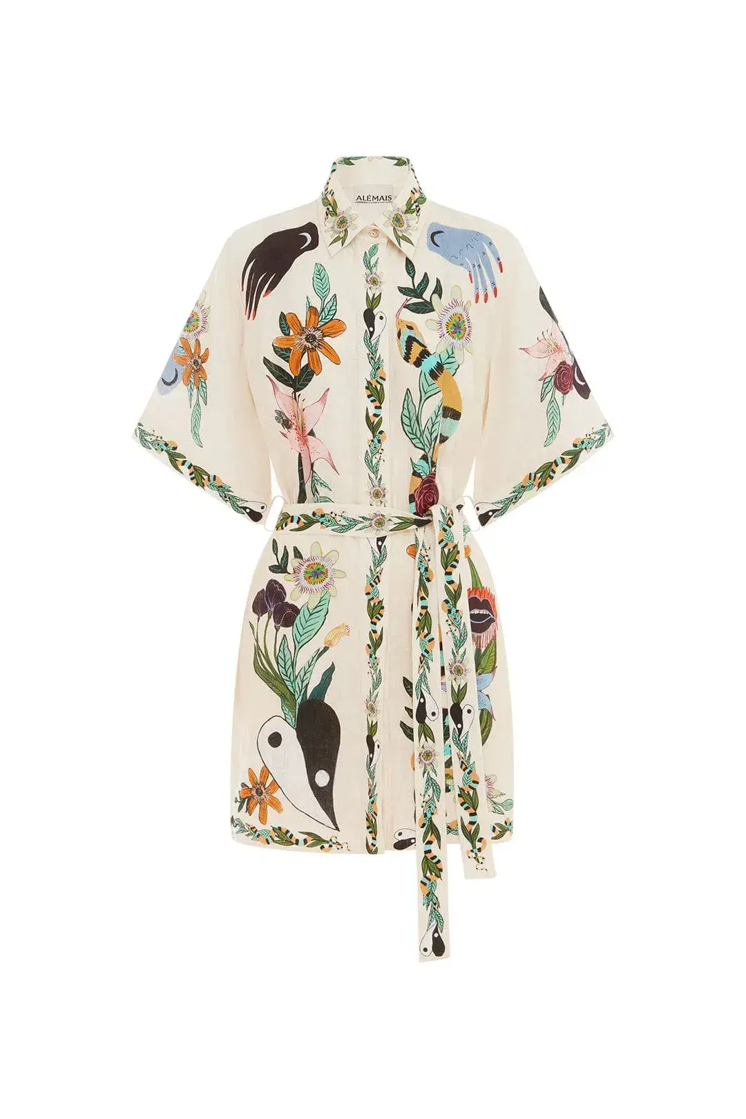 Alemais Meagan Mini Dress Print Size 10 AU 6 US - Image 3