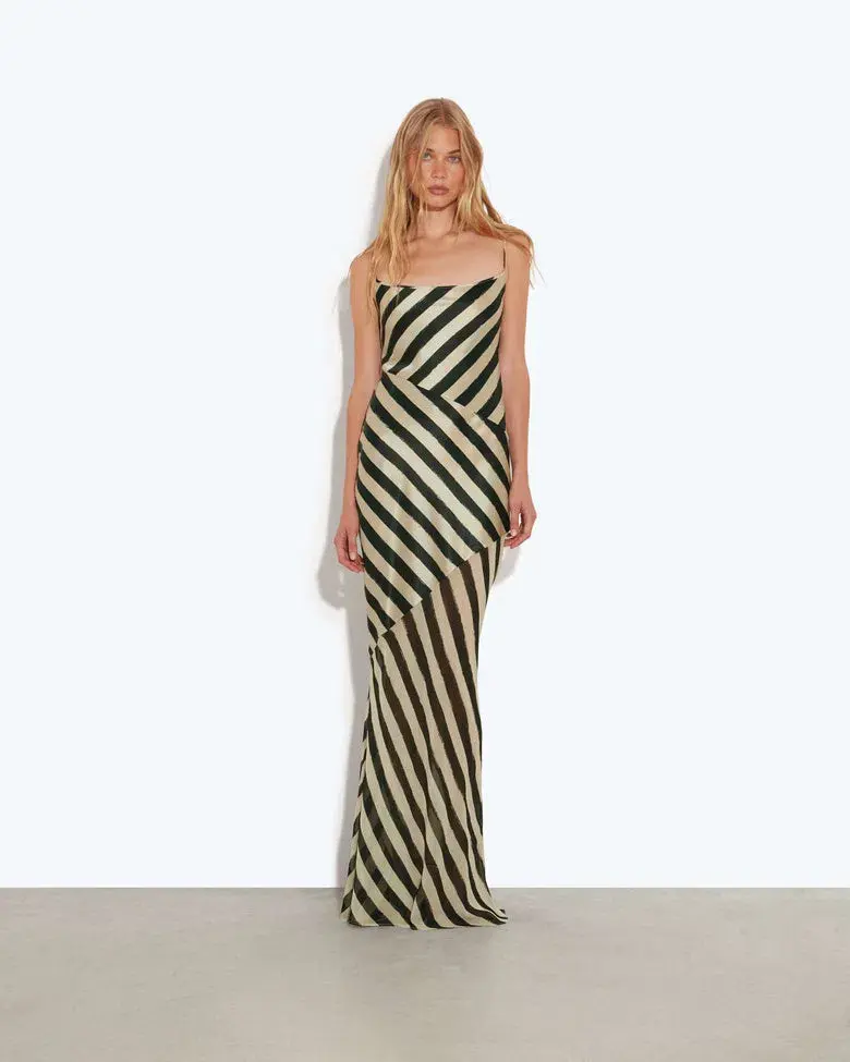 Rat & Boa Vesper Maxi Dress Stripe Size S/AU 8-10 for rent on The Volte - main image
