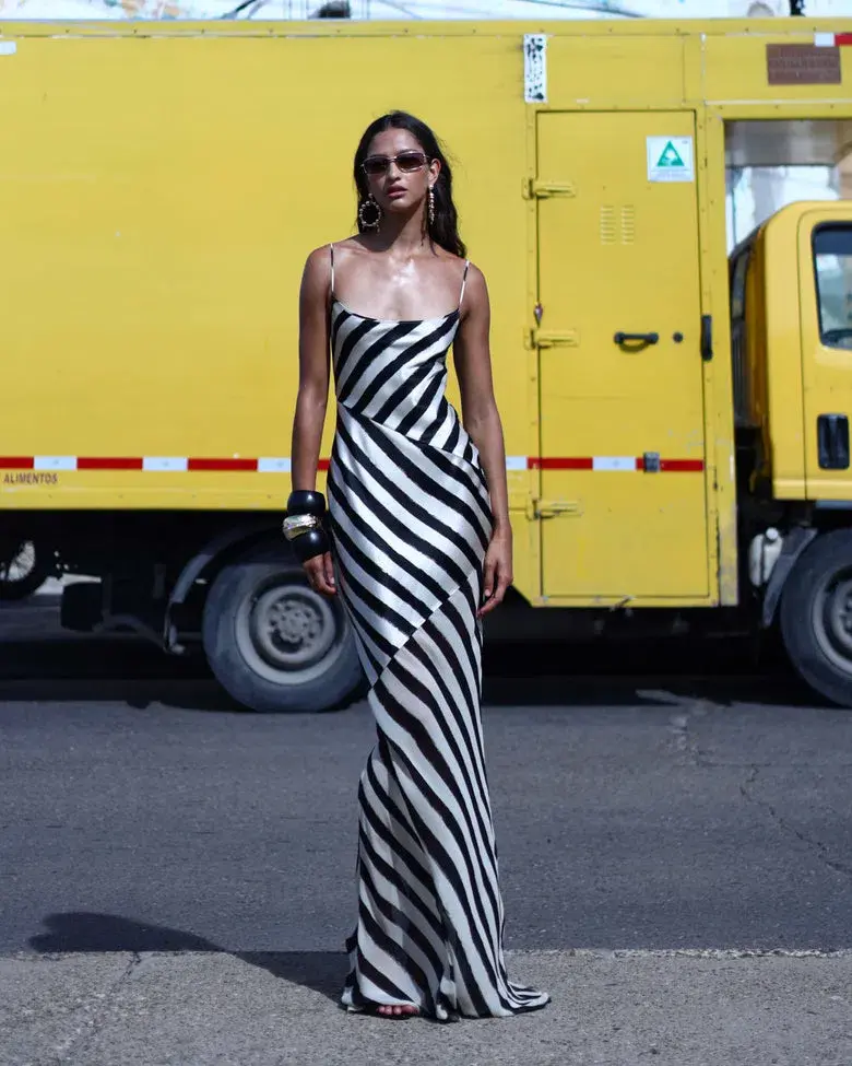 Rat & Boa Vesper Maxi Dress Stripe Size S/AU 8-10 for rent on The Volte - main image