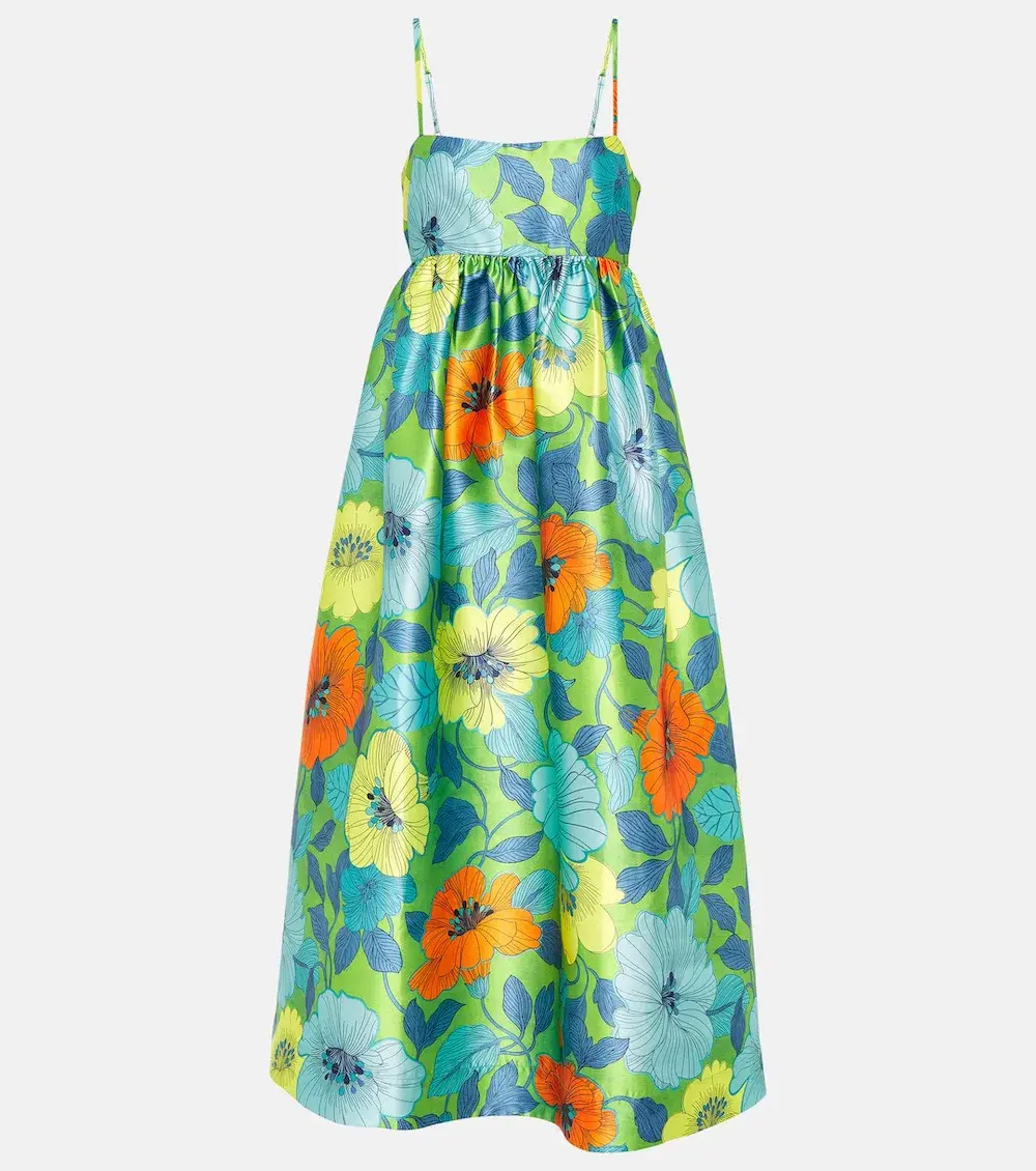 Alemais Calypso Exclusive Midi Dress Floral Size AU 12 - Image 5