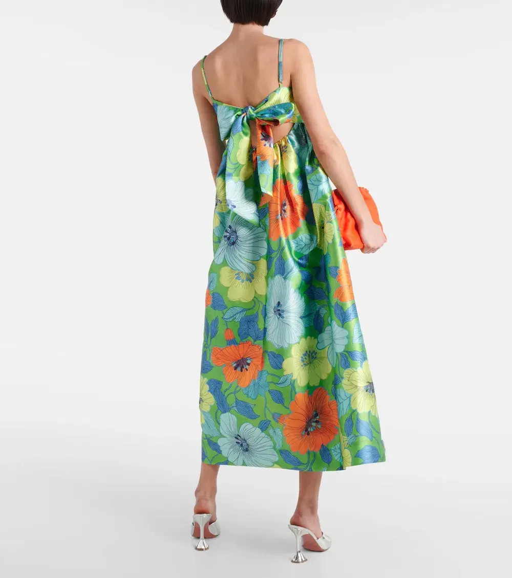 Alemais Calypso Exclusive Midi Dress Floral Size AU 12 - Image 2