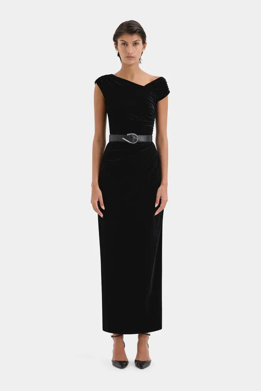 Sir the Label Ettore Gown Black Size 3/AU 12 for rent on The Volte - main image