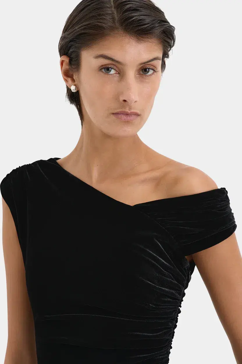 Sir the Label Ettore Gown Black Size 3/AU 12 for rent on The Volte - main image