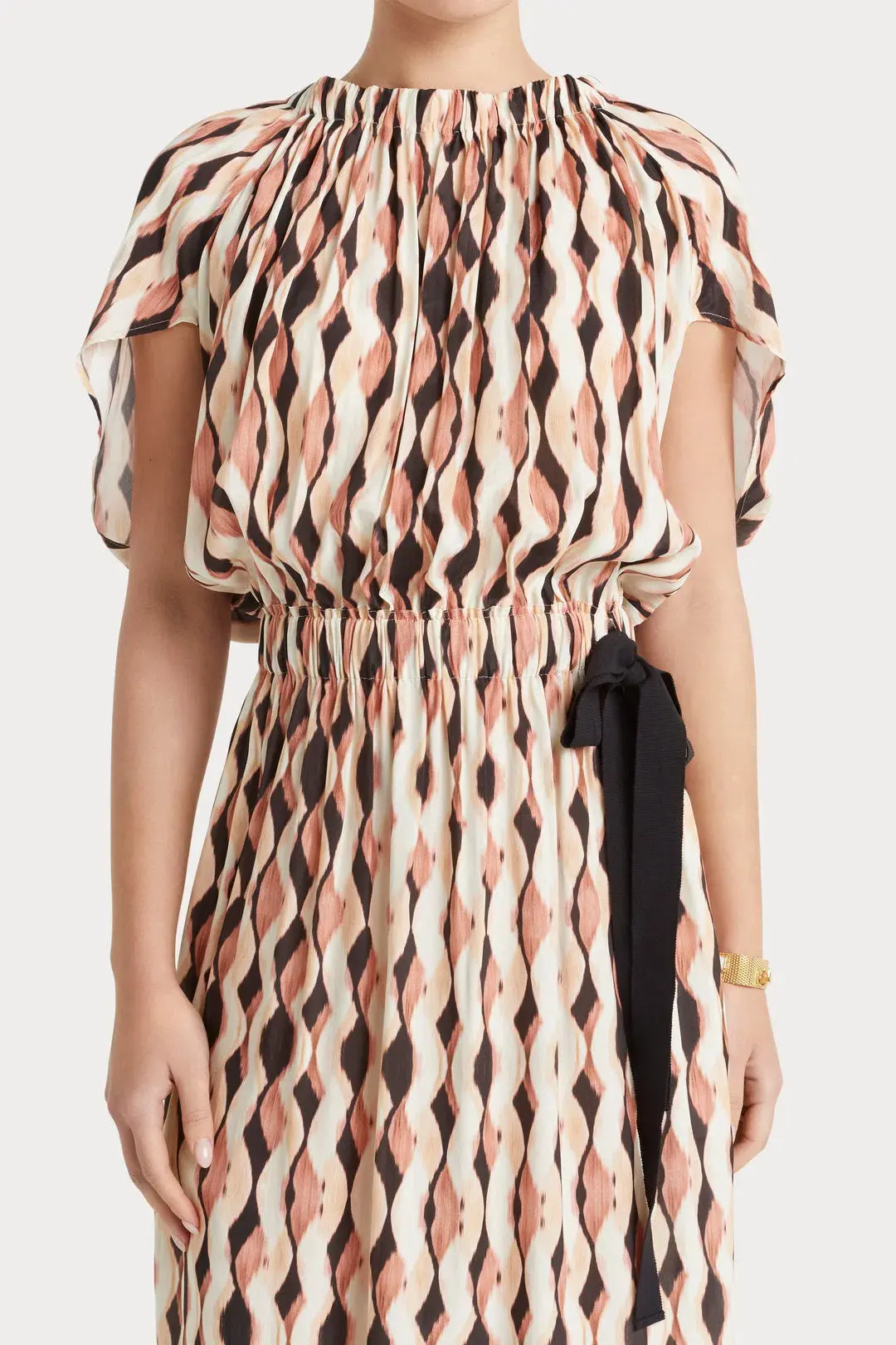 Husk Florence Print Midi Dress in Brown Size M/AU 10 - Image 3