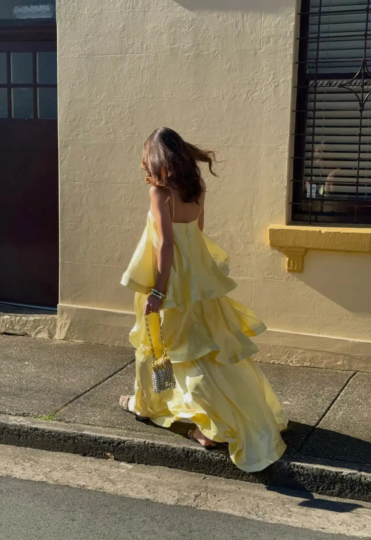 Elliatt Tilly Tiered Maxi Dress Yellow Size XS/Au 6  - Image 2